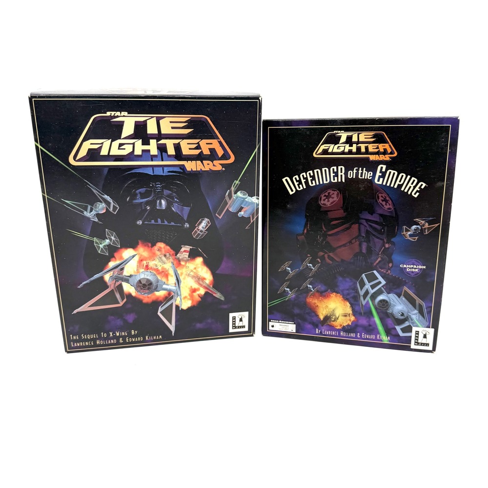 Star Wars TIE Fighter Defender of Empire PC Big Box 3.5 Floppy Complete Lot